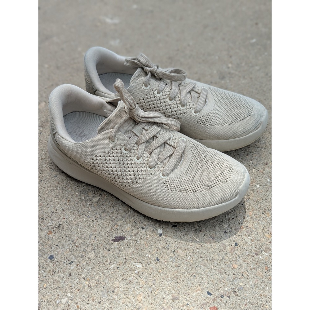 Kizik Lima Hands-Free Slip On Sneakers Sand Beige Knit Womens 7.5 Mens 6